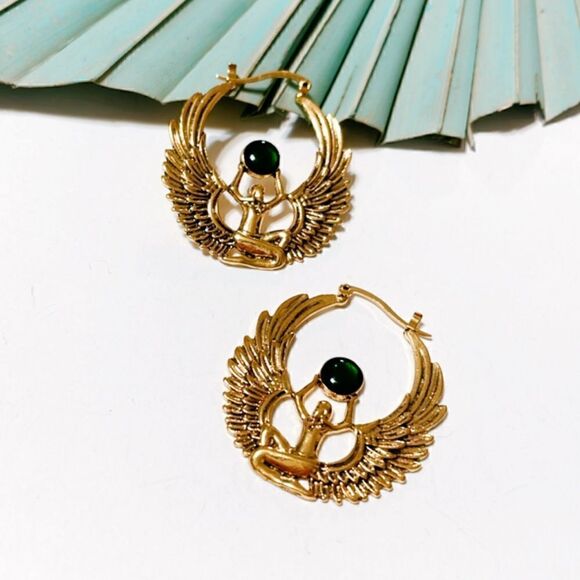 Boho hoop earrings S39 - Picture 1 of 2